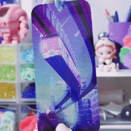 Glitter Bookmark - Trainception : Dreaming on the Rails