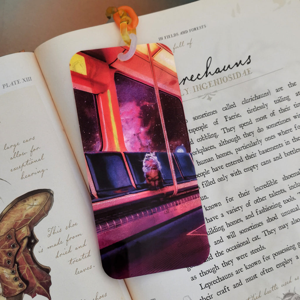 Glitter Bookmark - Train ride to No Where