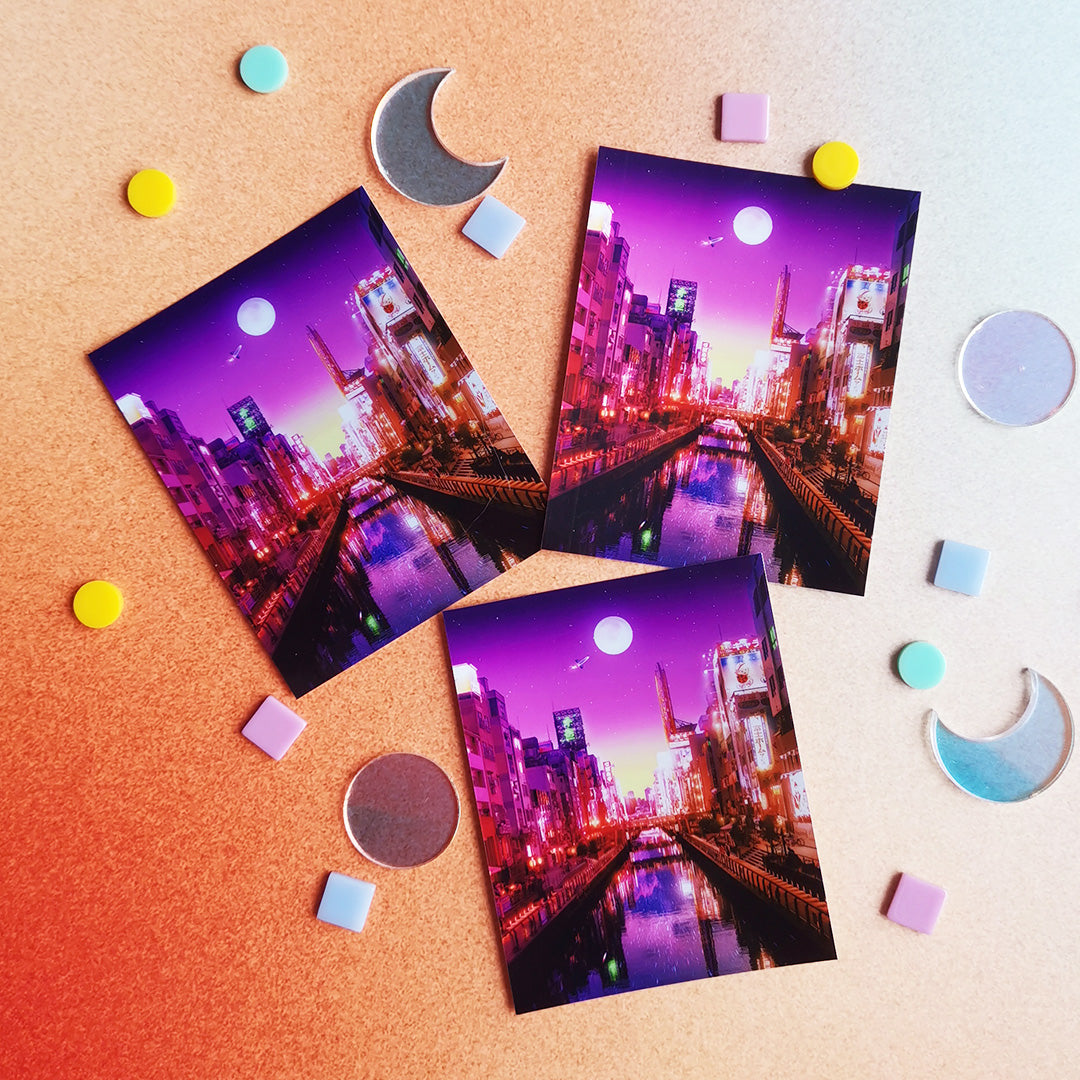 Sunset City Flow - Sticker